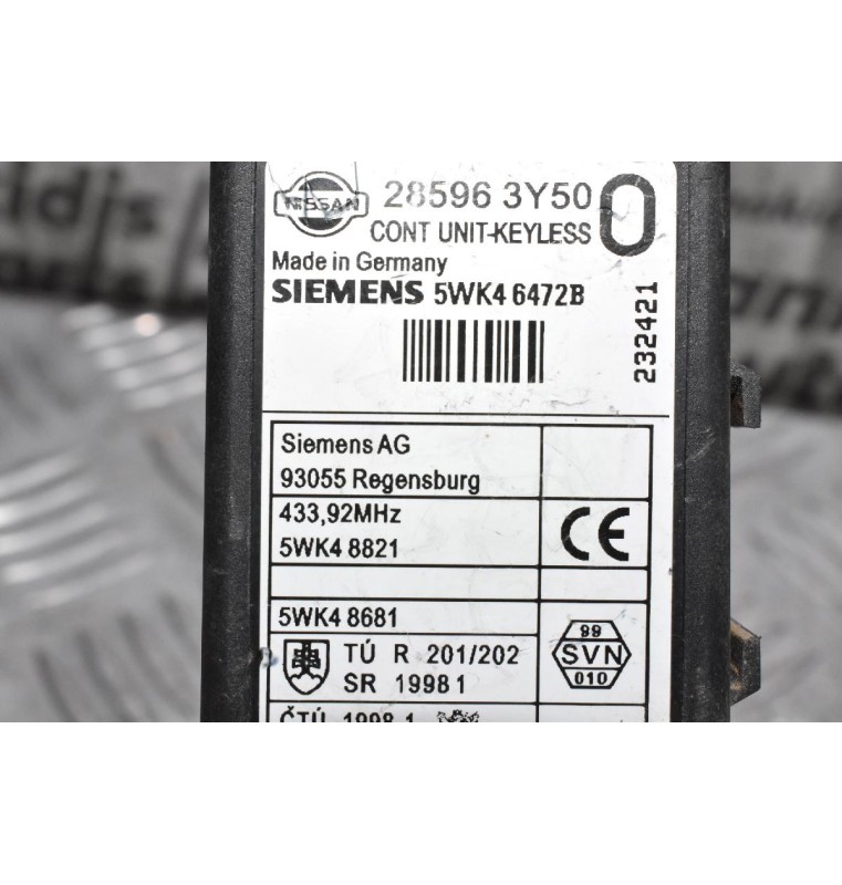 Εγκέφαλος Πλακετα Κεντρικου Κλειδωματος Nissan Navara D22 2001-2005 SIEMENS 285963Y50  5WK46472B