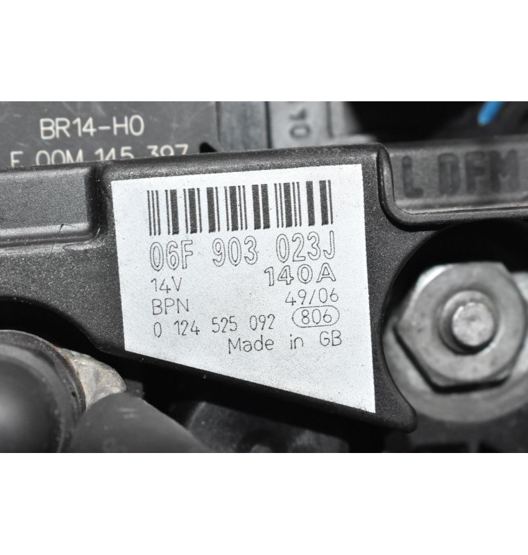 Δυναμό Audi A4 BRD 2.0 TDI 170PS 2005-2008 BOSCH 06F903023J 0124525092 140A