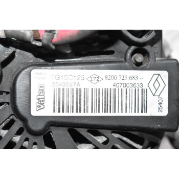 Δυναμό Renault Trafic 2.0 DCI M9R 16V 2006-2013 TG15C125 8200725683