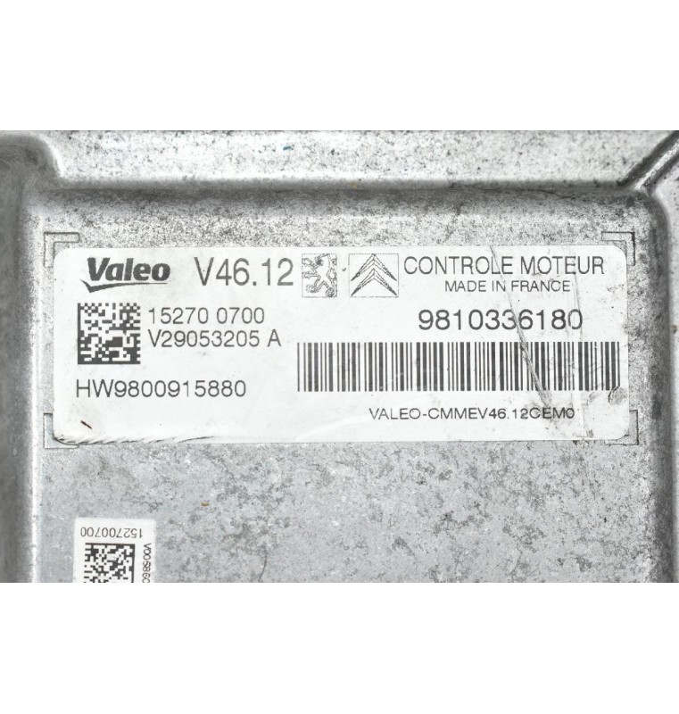 Εγκέφαλος Κινητήρα Citroen C3 / Pegeuot 208 HM01 1.2 2013-2019 9810336180 152700700 V29053205A