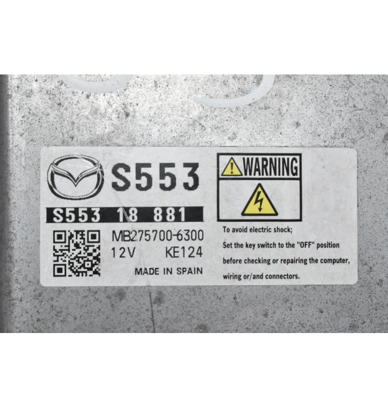 Εγκέφαλος Κινητήρα Mazda CX-3 1.5D S5 2010-2019 S55318881 MB275700-6300