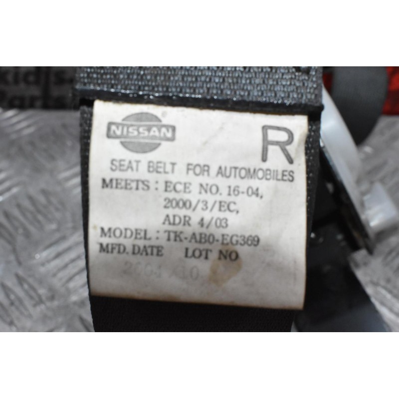 Ζώνη Ασφαλείας Πίσω Δεξιά Nissan Navara d22 133 2001-2005