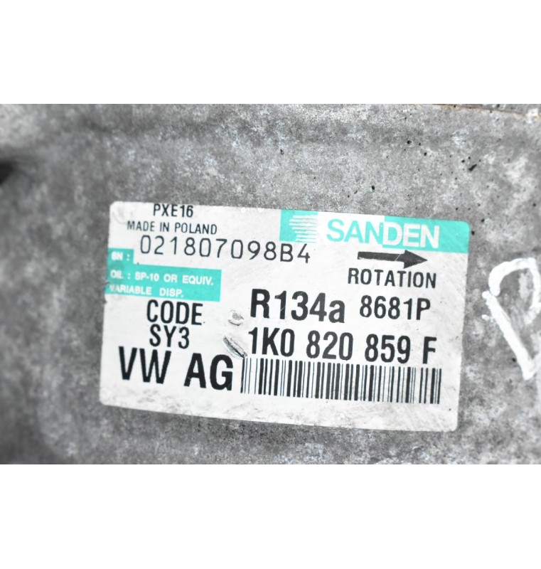 Κομπρεσέρ Aircondition Skoda Octavia 2.0 BMP 2001-2010 SANDEN 1K0820859F