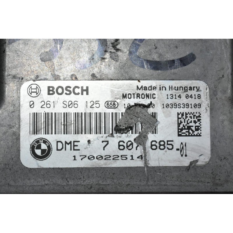 Εγκέφαλος Mini Cooper 2010-2013 R56 N16B16A BOSCH 0261S06125 1039S39109 DME7607685-01