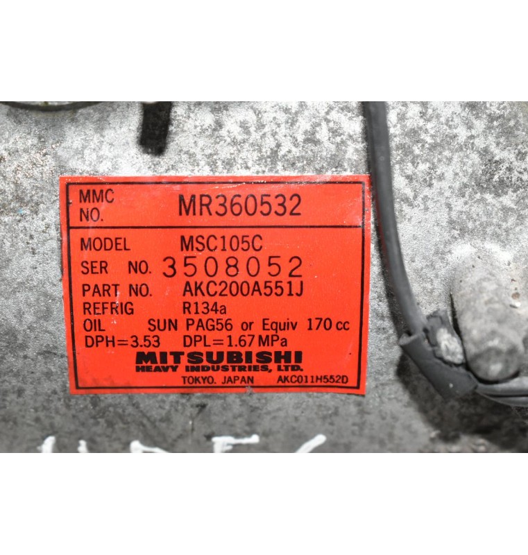 Κομπρεσέρ Aircondition Mitsubishi L200 4D56 K74 1997-2005 MR360532