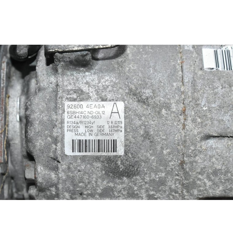 Κομπρεσέρ Aircondition - A/C Renault Kadjar 1.5 DCI K9KF647 2014-2020 92600-4EA0A (Σπασμένο Φις)