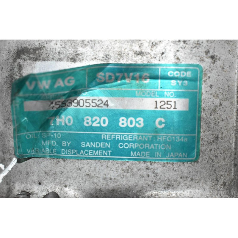 Κομπρεσέρ Aircondition Volkswagen Transporter T5 1999-2010 SANDEN 7H0820803C SD7V16 (+Audi TT / Seat Ibiza / Volkswagen Caddy)