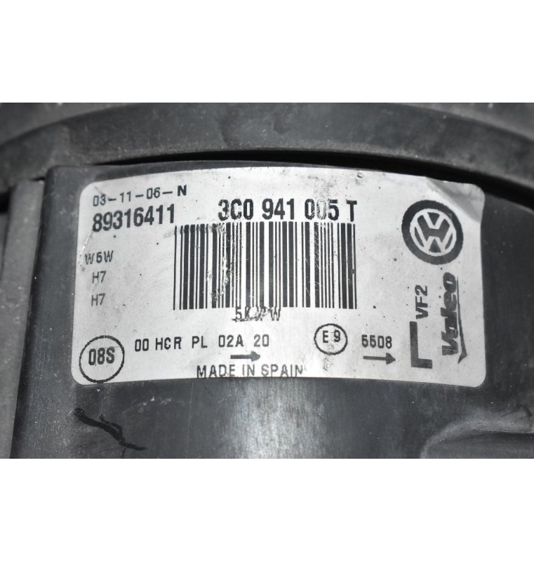 Φανάρι Εμπρός Αριστερό Volkswagen Passat B6 3C2 2005-2010 VALEO 89316411