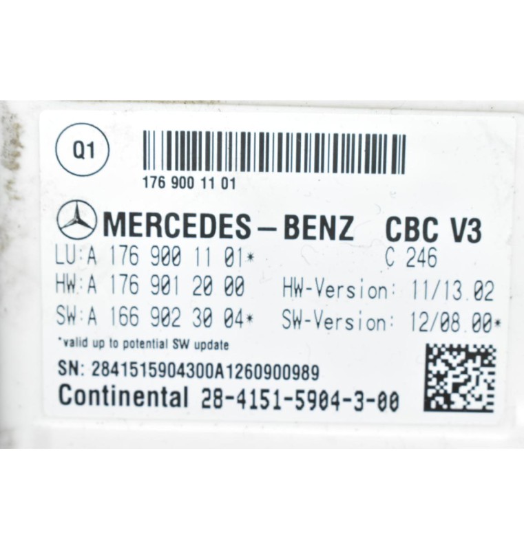 Μονάδα Ελεγχου Καμπίνας Mercedes-Benz A-Class W176 2012-2018 1769001101