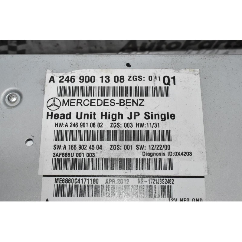 Ράδιο CD Mercedes-Benz A-Class W176 2012-2018 2469001308