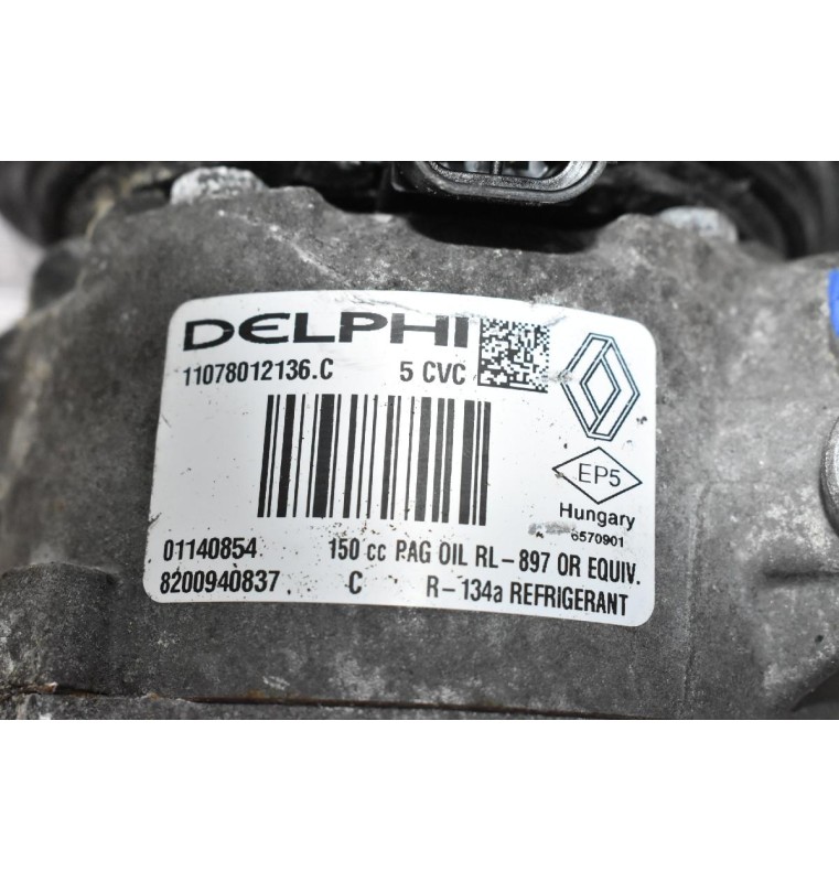 Κομπρεσέρ Aircondition - A/C Renault Megane/Scenic/Clio K9K 2001-2010 DELPHI 8200940837