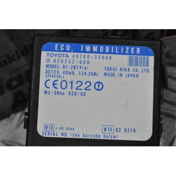 Εγκέφαλος Immobilizer Toyota Hilux 2.5 D4D 2KD-FTV 4X4 2001-2005 89780-35060 626232-000