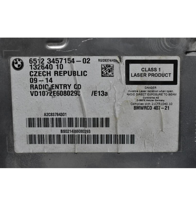 Υποδοχή CD Mini Cooper S 2010-2020 65123457154-02 13264010 (Ραδιο CD)