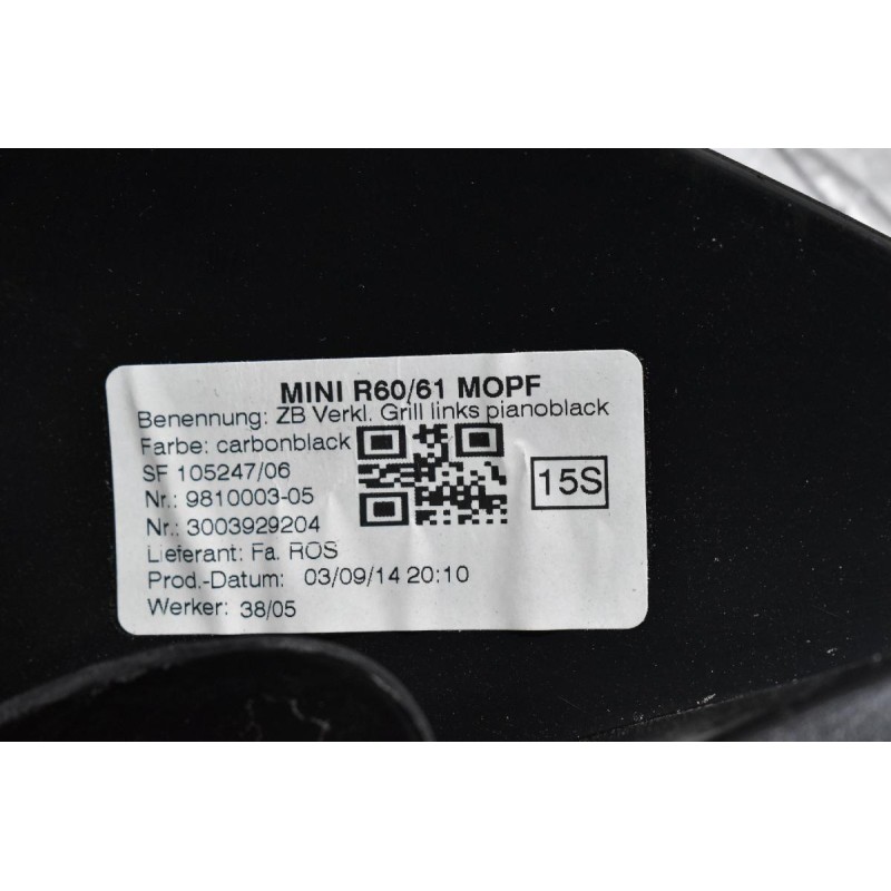 Πλαστικό Ταμπλού Αριστερό Mini Countryman R60 2010-2017 9810003-05