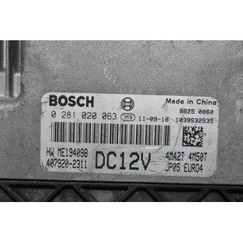 Εγκέφαλος Mitsubishi Canter 4M42/4M50 Bosch DC12v EURO4 2000-2010 0281020063 ME194098 407920-2311