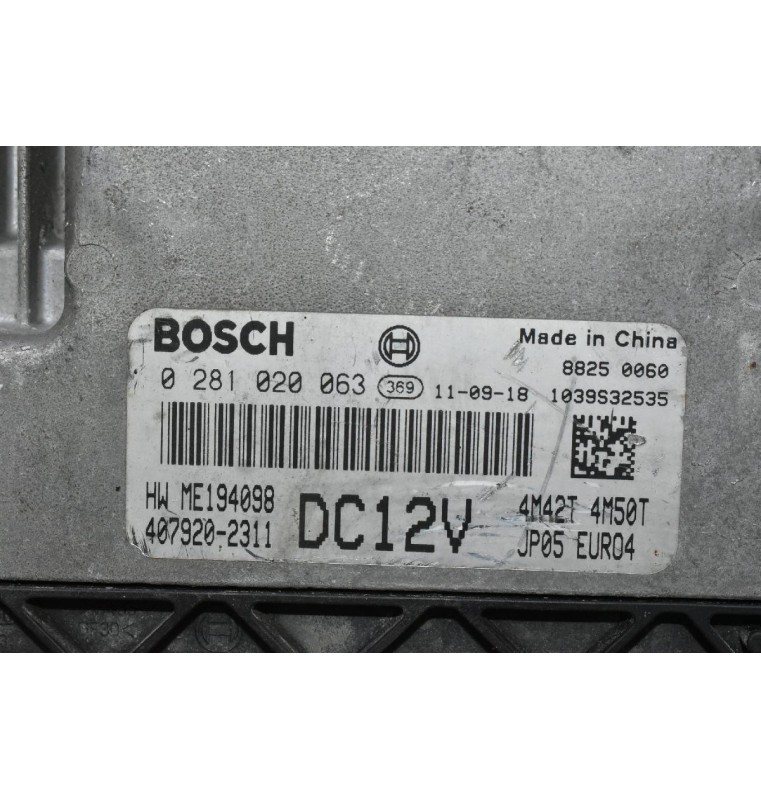 Εγκέφαλος Mitsubishi Canter 4M42/4M50 Bosch DC12v EURO4 2000-2010 0281020063 ME194098 407920-2311