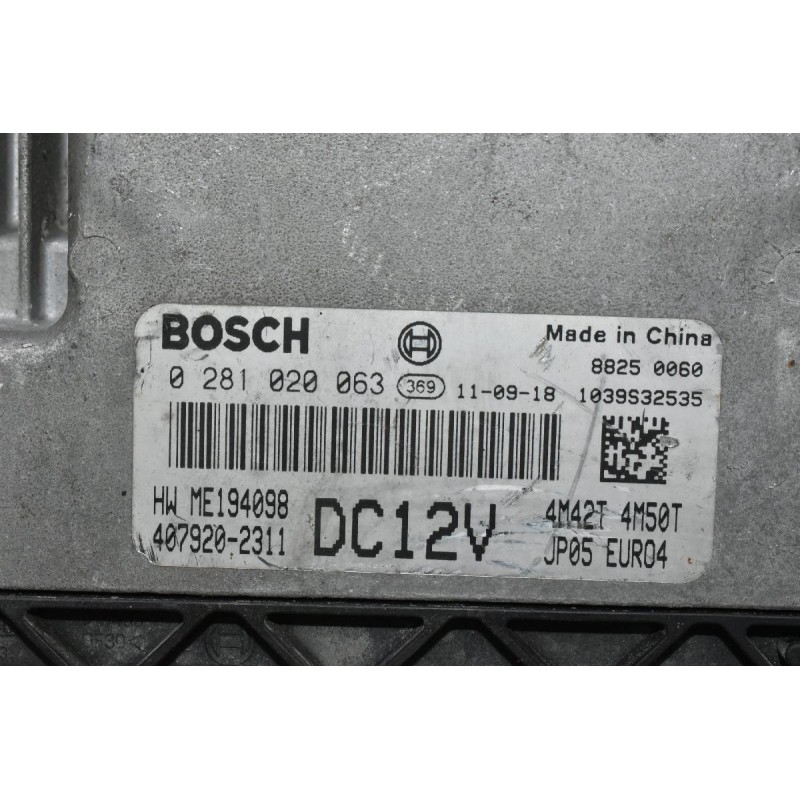 Εγκέφαλος Mitsubishi Canter 4M42/4M50 Bosch DC12v EURO4 2000-2010 0281020063 ME194098 407920-2311