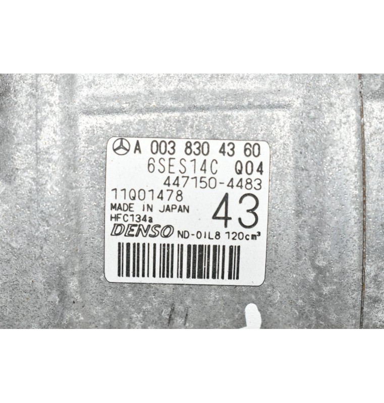 Κομπρεσέρ Aircondition Mercedes-Benz B W246/CLA GLA 1.6 Turbo 270910 2011-2021 DENSO A0038304360 6SES14C 447150-4483