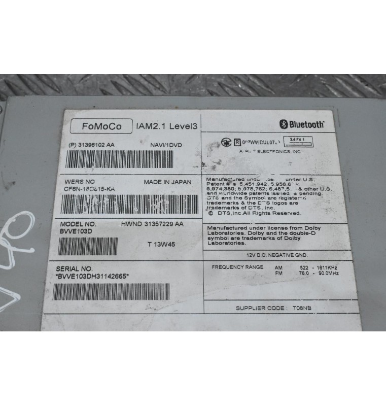 Ράδιο CD Volvo V40 2010-2019 31396102AA