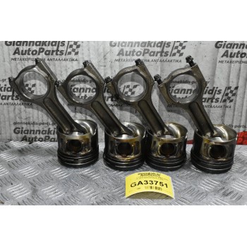 Πιστόνια (Έμβολα) Μηχανής BMW 320D 2005-2015 N47D20 (ΣΕΤ 4 ΤΜΧ) (Εξωτερική Διάμετρος 84mm) (Πείρος 32mm)