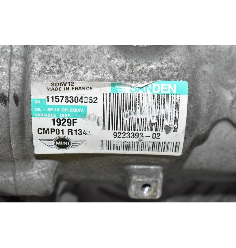 Κομπρεσέρ Aircondition Mini Cooper R56 1.6 N16B16A 2010-2013 SANDEN 9223392-02 11578304062 ( σπασμενη φυσα )