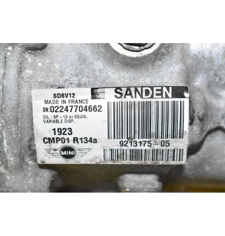 Κομπρεσέρ Aircondition - A/C Mini Cooper SD 2.0D N47C20A 2010-2016 9213175-05