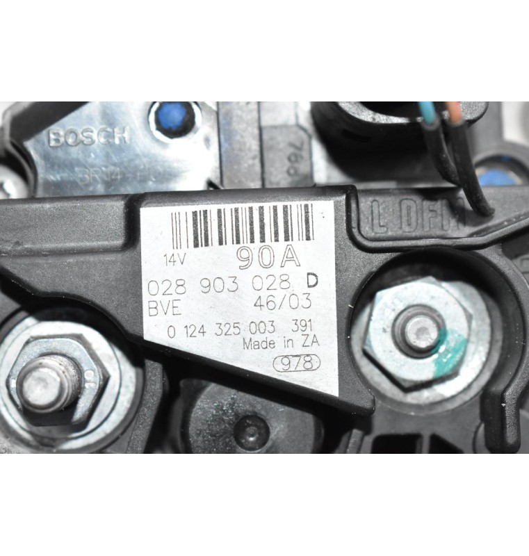 Δυναμό Volkswagen Golf / Bora - Audi A3 Octavia 1.6 BFQ (AVU) 2000-2010 028903028D 0124325003391