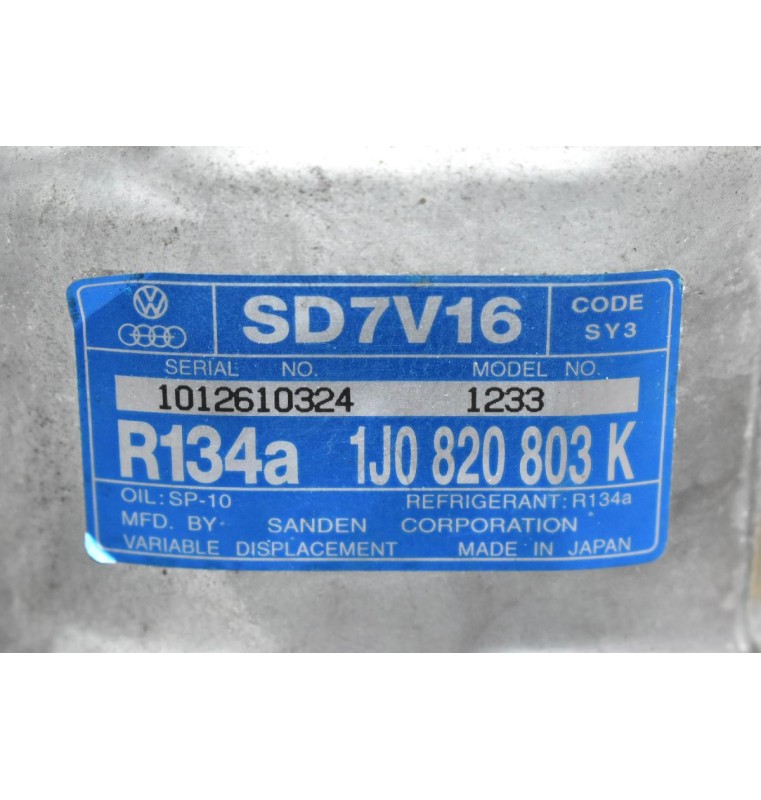 Κομπρεσέρ Aircondition A/C Volkswagen Golf / Bora - Audi A3 Octavia 1.6 BFQ (AVU) 2000-2010 1J0820803K 1012610324