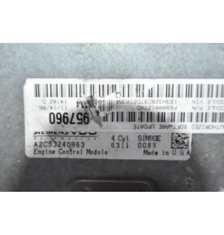 Εγκέφαλος Dodge Caliber 1.8 EBA 2005-2015 A2C53240963 SIM90E