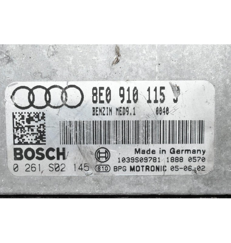Εγκέφαλος Audi Audi A4 2.0 TFSI BGB 2004-2010 BOSCH 8E0910115J 0261S02145
