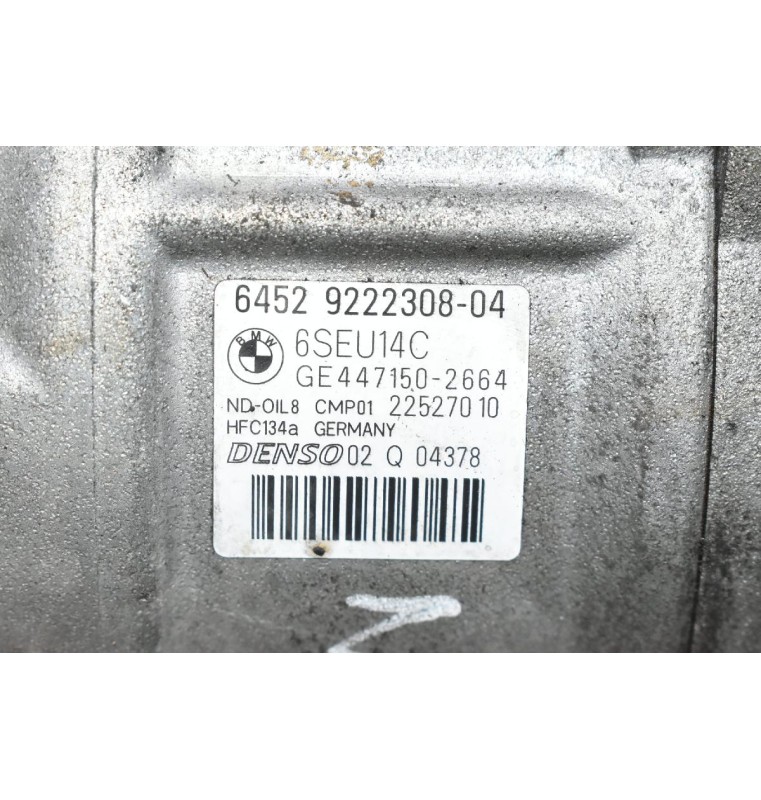 Κομπρεσέρ Aircondition - A/C Bmw 1 118i 116i N13B16A 2012-2018 DENSO 9222308-04 GE447150-2664