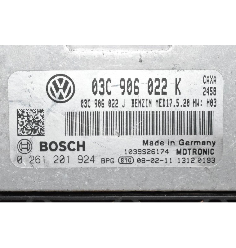 Εγκέφαλος Κινητήρα Volkswagen Golf 1.4 TSI CAX 2005-2013 BOSCH 03C906022K 0261201924
