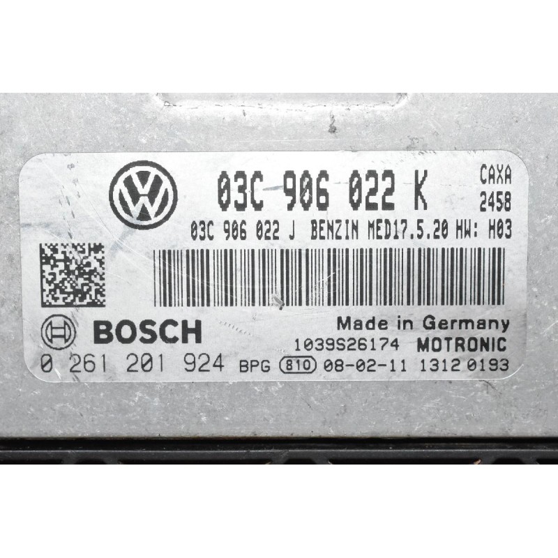 Εγκέφαλος Κινητήρα Volkswagen Golf 1.4 TSI CAX 2005-2013 BOSCH 03C906022K 0261201924