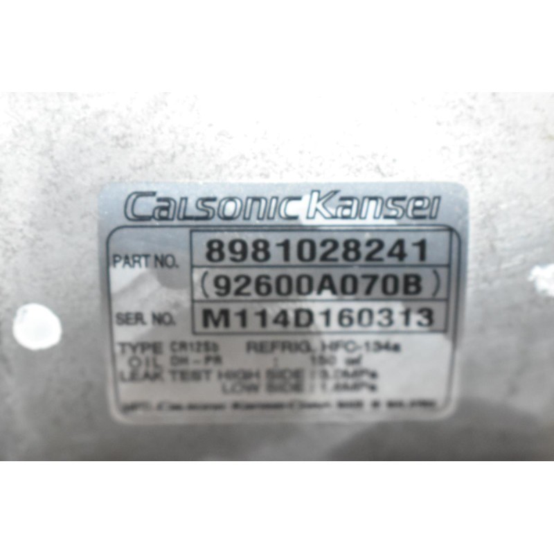 Κομπρεσέρ Aircondition - A/C Κλιματισμός Isuzu D-Max CALSONIC 4JK1 4JJ1 8981028241