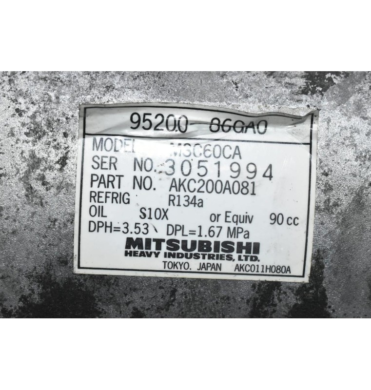 Κομπρεσέρ Aircondition - A/C Κλιματισμός Suzuki Ignis / Jimny 2000-2006 95200-86GA0