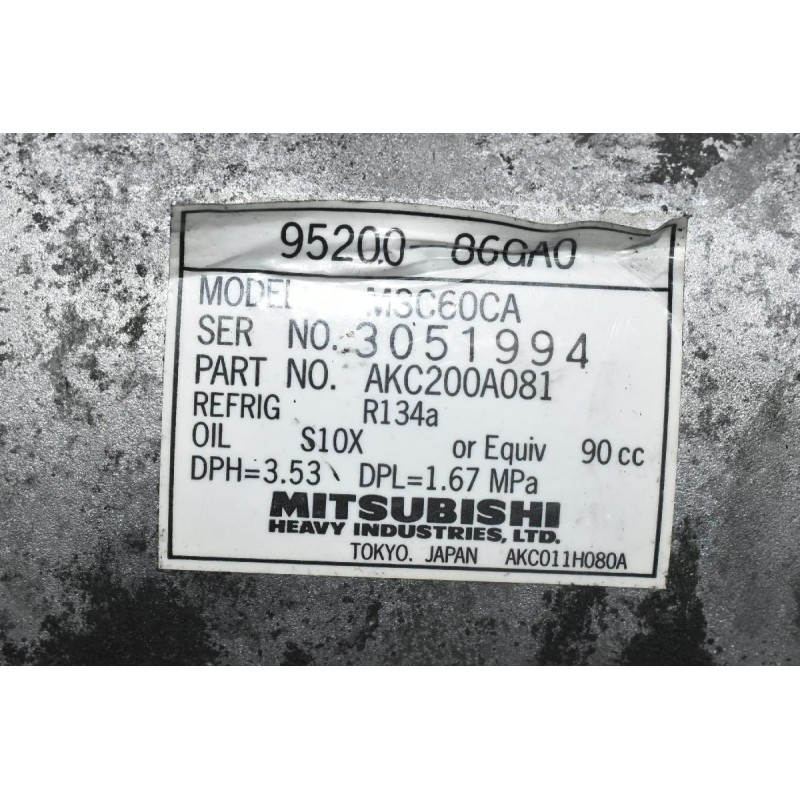 Κομπρεσέρ Aircondition - A/C Κλιματισμός Suzuki Ignis / Jimny 2000-2006 95200-86GA0