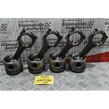 Πιστόνια + Μπιέλες Mitsubishi L200 4D56 1997-2001 (Εξωτερικη Διάμετρος 91mm) (Πείρος 32mm) (4 Τεμάχια)