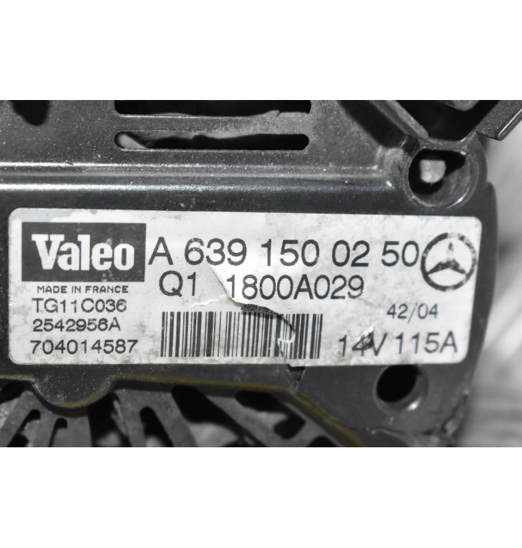 Δυναμό Smart ForFour 1.5 CDI 639939 2003-2007 (Mitsubishi Colt 1.5 DI-D) A6391500250 2542956A