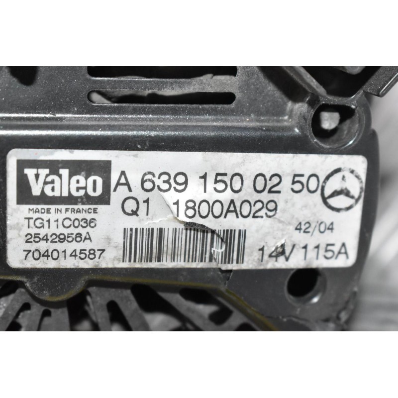 Δυναμό Smart ForFour 1.5 CDI 639939 2003-2007 (Mitsubishi Colt 1.5 DI-D) A6391500250 2542956A