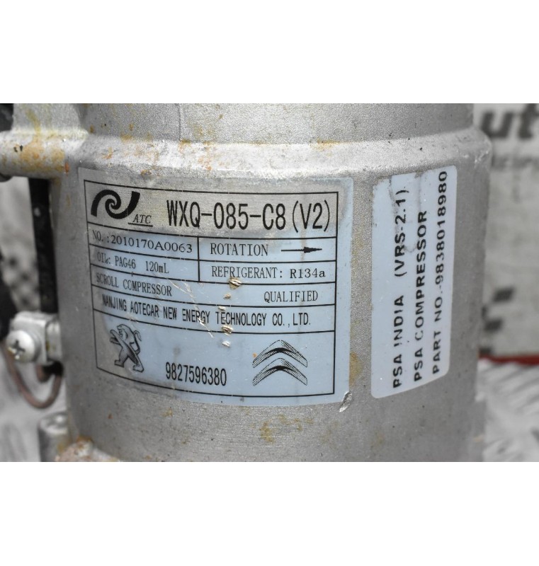 Κομπρεσέρ Aircondition - A/C Citroen C3 / Pegeuot 208 HNZ HN08 1.2 Turbo 110ps 2015-2020 9838018980