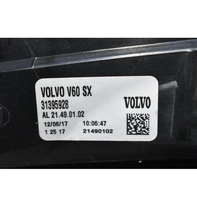 Φανάρι Πίσω Αριστερό Volvo V60 2011-2013 31395928 (Γνήσιο)