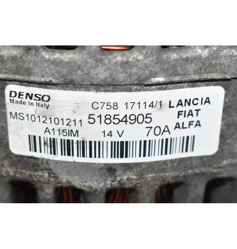 Δυναμό Fiat Doblo Strada 1.3 Multijet 70A 263A2000 2005-2015 51854905 MS1012101211 (Opel Combo)
