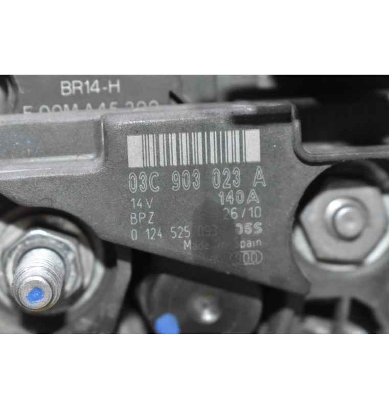 Δυναμό Volkswagen 1.4 TSI CAV BLG BMY CAX 2008-2013 03C903023A 0124525093 140A (Seat Audi Skoda) (Γνήσιος)
