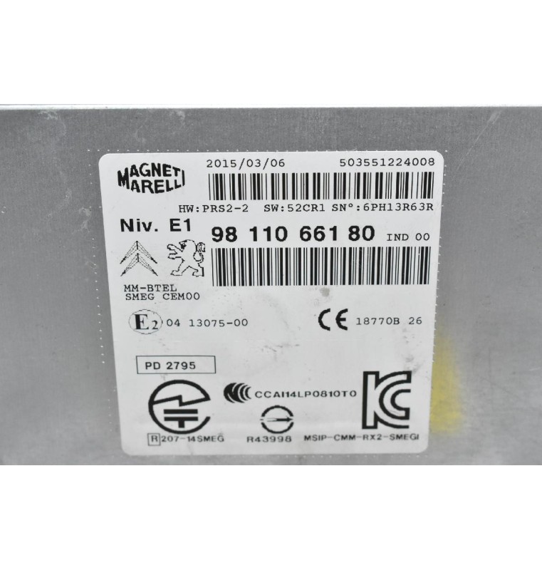 Ράδιο - CD Peugeot 208 - 2008 2010-2020 9811066180 (Citroen C4) (Γνήσιο)