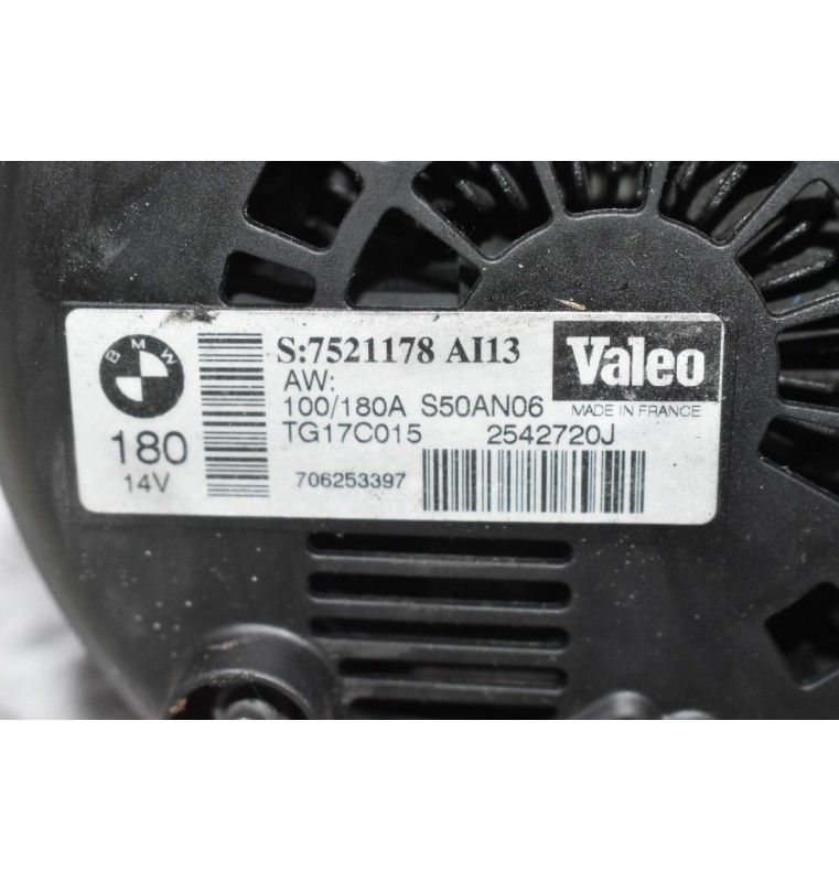 Δυναμό Bmw E60 - E65 - E90 - E91 525 325 2.5 N52B25 180A 14V 2005-2012 7521178 AI13 TG17C015