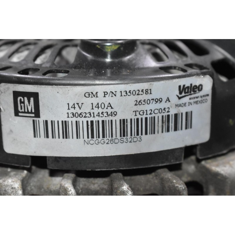 Δυναμό Opel Insignia 2.0 A20DTE 2008-2018 (13502581 140A) A20DTH