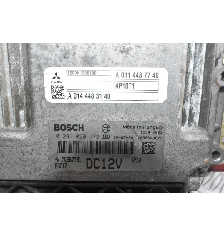 Εγκέφαλος Mitsubishi Canter Fuso 3.0 Bosch Euro6 4P10T4 2010-2017 0281020173 MK667731 A0114487740 EDC17