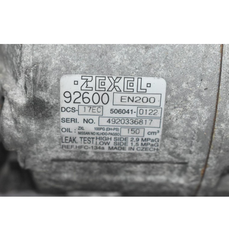 Κομπρεσέρ Aircondition - A/C Nissan Qashqai 2.0 MR20 2007-2015 92600EN200 4920336817