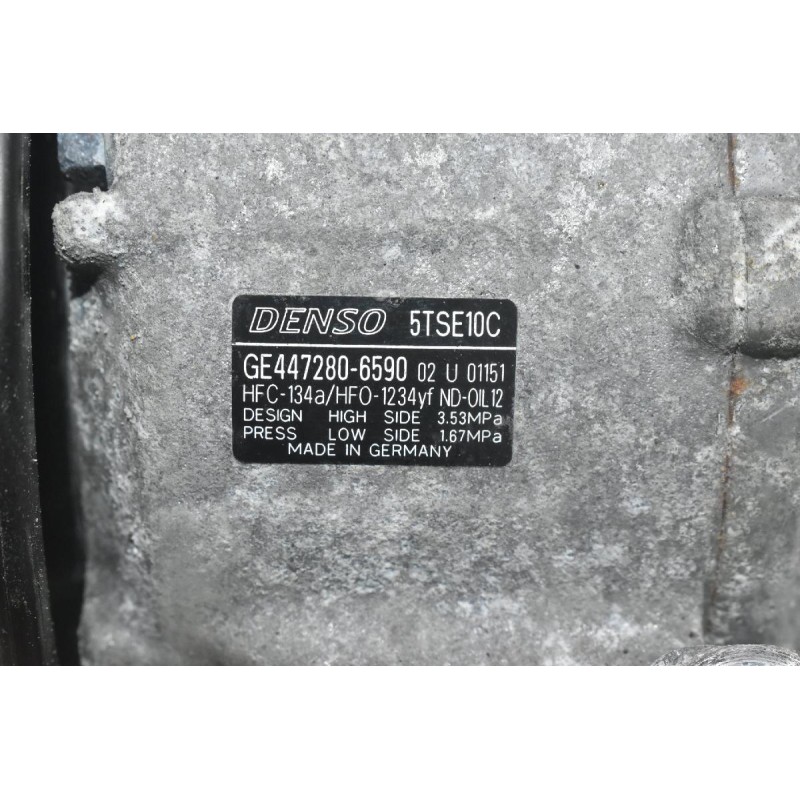 Κομπρεσέρ Aircondition - A/C Toyota Auris - Yaris - Corolla 1ND 1.4D Euro 5 2012-2018 DENSO GE447280-6590