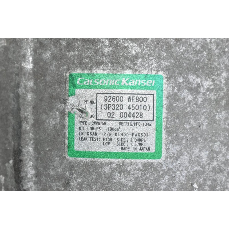Κομπρεσέρ Aircondition - A/C Nissan X-Trail 2.0 QR20 2002-2010 92600-WF800